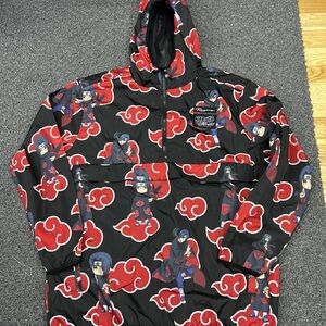 Reason Black and Red Graphic Hooded Jacket